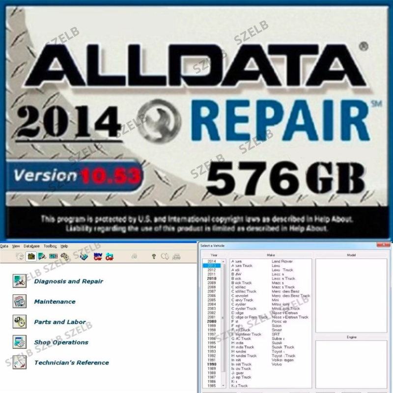 Los softwares Alldata 7 en 1 m - Auto Repair Shop Software reseña y precio