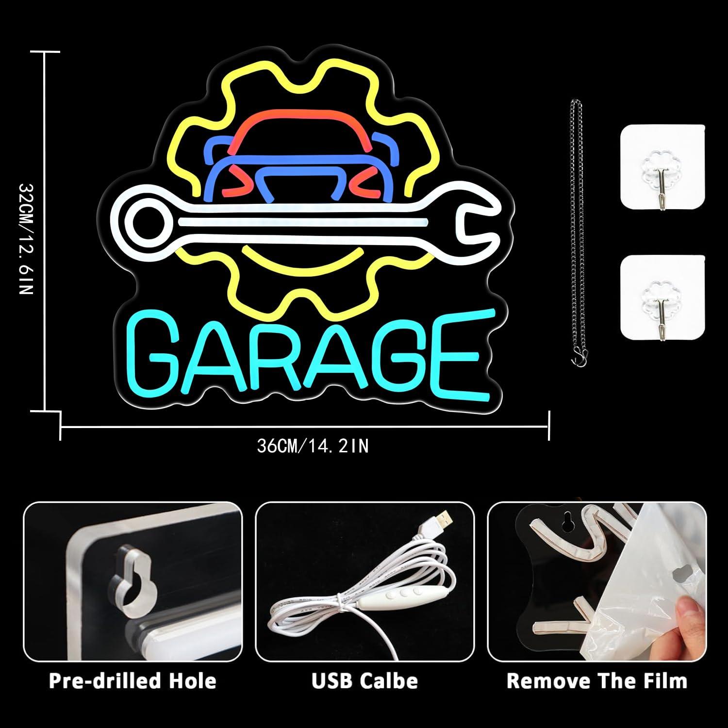 Letrero de Neón para Garaje, L - Auto Repair Shop In reseña y precio
